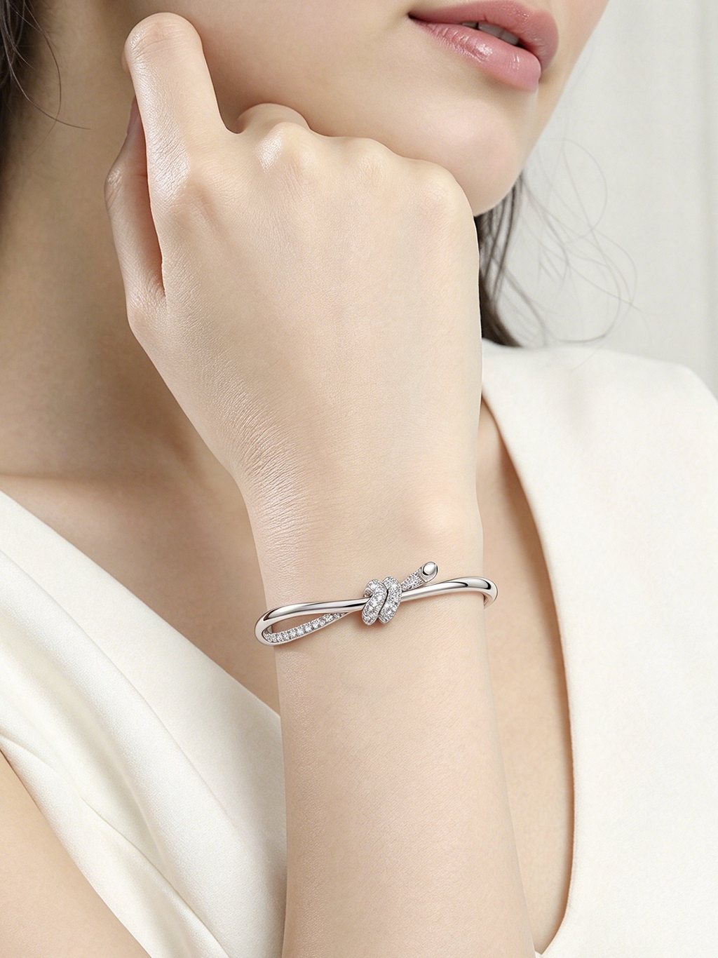 Knot CZ Bangle