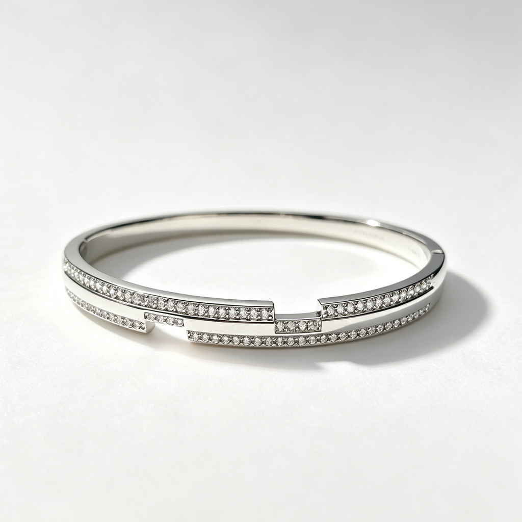 Geometric CZ Bangle