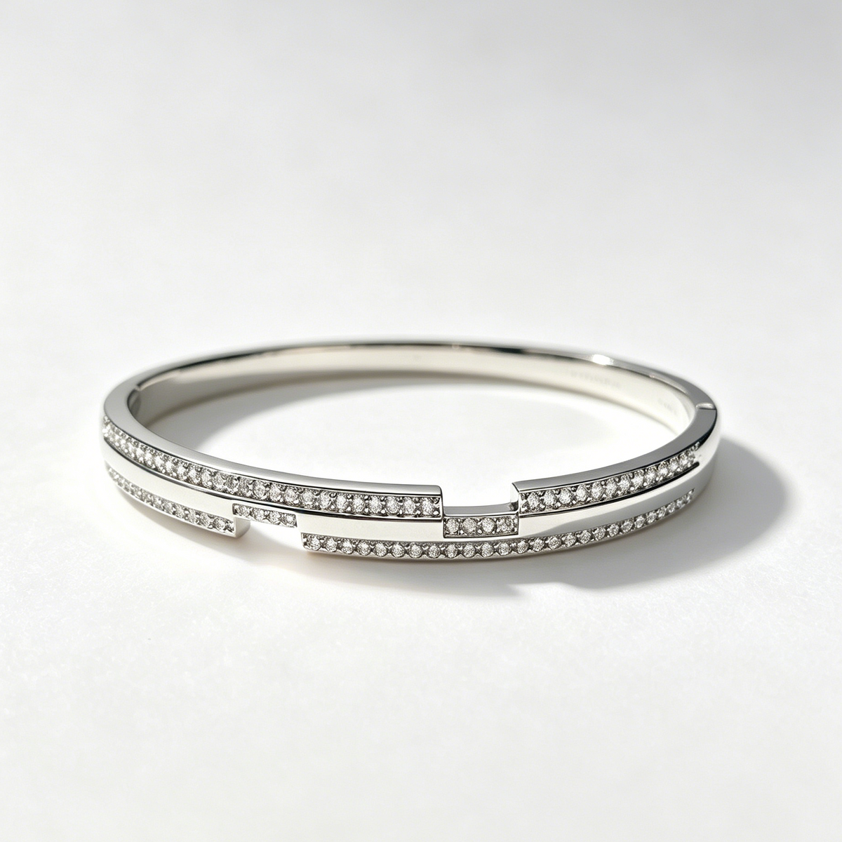 Geometric CZ Bangle
