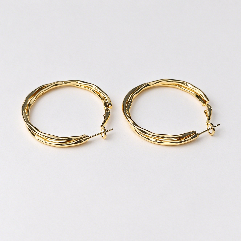 Double Twisted C-Hoop Earrings