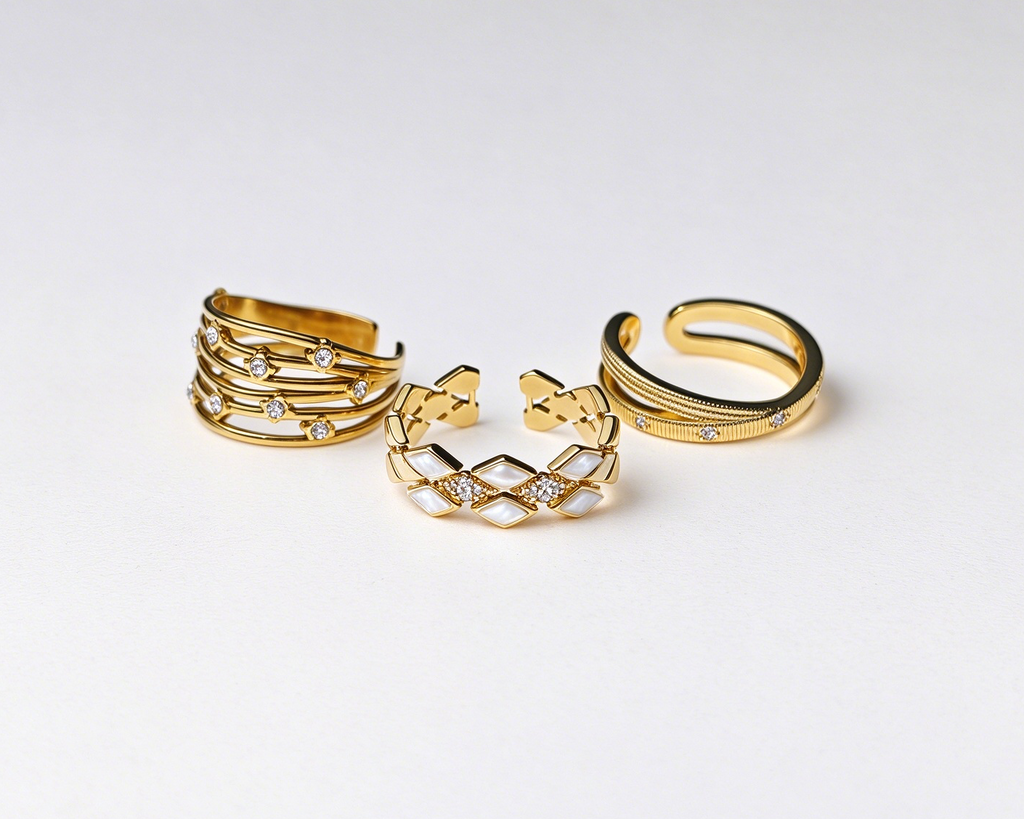 Twisted Texture CZ Open Ring