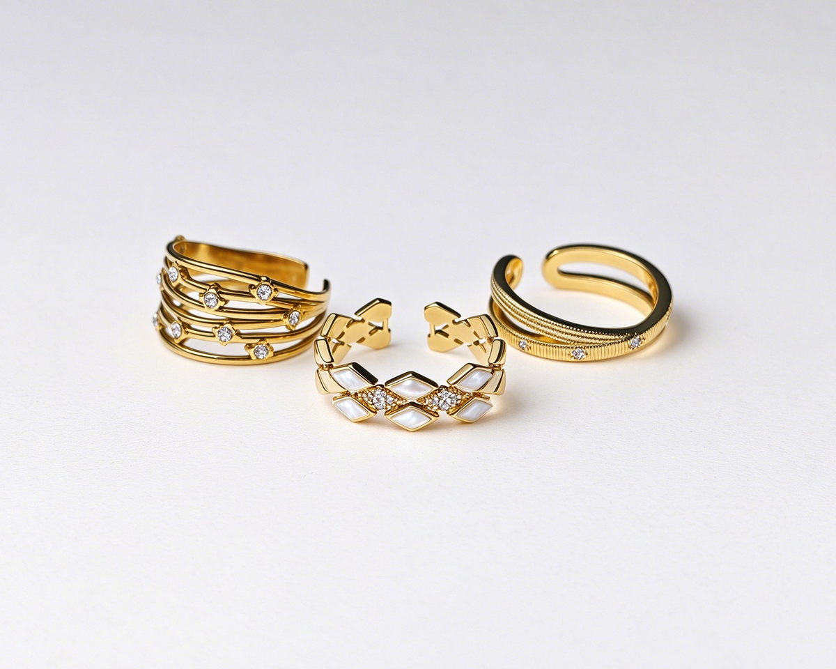 Twisted Texture CZ Open Ring