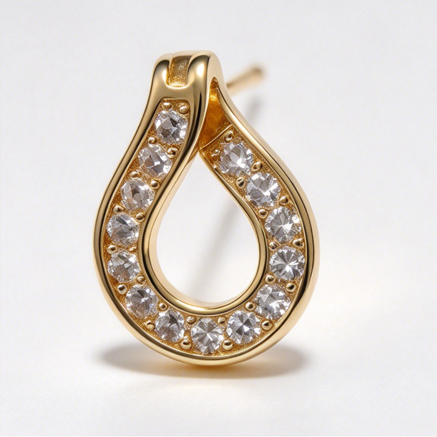 Teardrop Hollow CZ Jewelry Set (Necklace & Earrings)